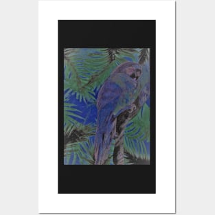 BLUE MACAW TROPICAL POSTER DECO ART PRINT PARROT VINTAGE DESIGN Posters and Art